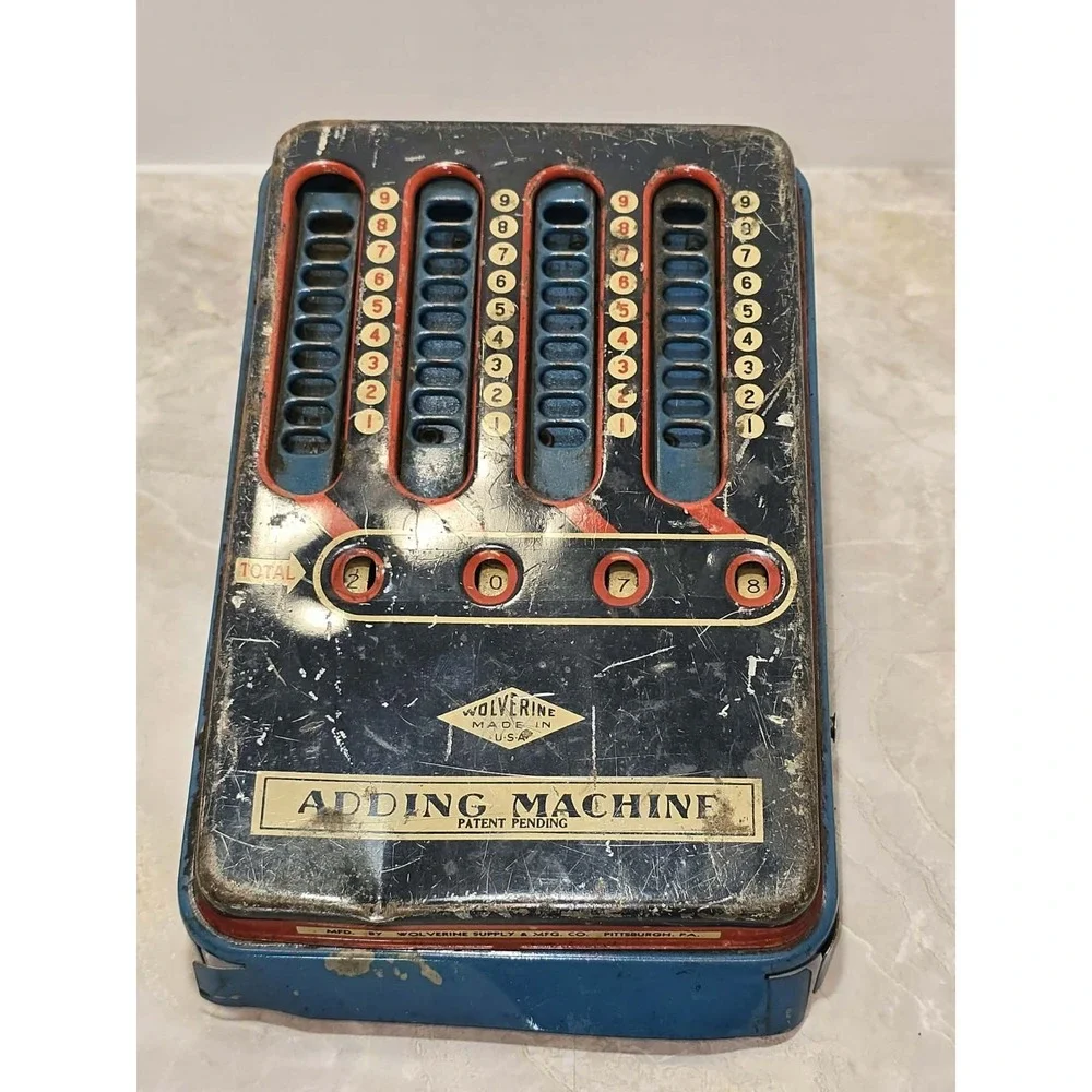 Wolverine Vintage Adding Machine GUC‎ 1930s-1940s Industrial Decor 🧮